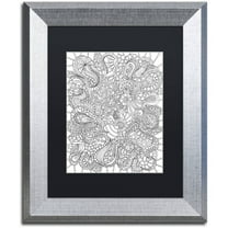 Trademark Fine Art "Mixed Coloring Book 44" Canvas Art by Kathy G. Ahrens, Black Matte, Silver Frame