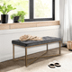 thumbnail image 1 of Banco Otomano de Terciopelo FurnitureR Capitoné para 2 o 3 Personas Gris, 1 of 6