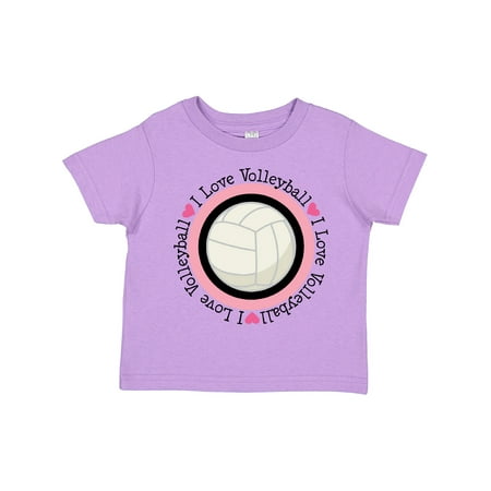 

Inktastic I Love Volleyball Sports Gift Toddler Toddler Girl T-Shirt