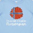 thumbnail image 4 of Inktastic I'm So Cute, I Must Be Norwegian Sunflower Norway Flag Boys or Girls Baby T-Shirt, 4 of 5