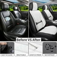 thumbnail image 5 of Car Seat Covers Full Set Fit for Honda CR-V 2000-2025, Premium Faux Leather Car Seat Protector,Breathable Anti-Slip Full Wrapping Edge Seat Covers(BlackWhite,Full Set), 5 of 8