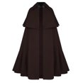 thumbnail image 2 of Halloween Hooded Robe Cloak, Men's Medieval Style Suede Cape Costume, Renaissance Inspired Dress Up Wrap for Masquerade Parties, Stage Shows and Themed Events, 2 of 4