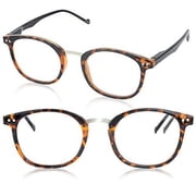In Style Eyes Modern Oval Clear Frame Readers Tortoise +3.50