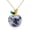Blue Spot Jasper, variant on Natural Rose Quartz Apple Necklace Cute Pink Crystal Apple Pendant Teacher Appreciation Gift Idea for Women Y4029