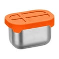 thumbnail image 4 of YIKA Tupperware Container 304 Stainless Steel Crispers Bento For Dipping Dishs Kitchen Storage Orange, 4 of 5