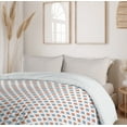 thumbnail image 6 of Ambesonne Modern Duvet Cover Set, Colored Rhombs Borders, 2-Calking, White Seafoam and Coral, 6 of 7