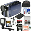 Bell & Howell DV30HD 1080p HD Video Camera Camcorder (Blue) with 16GB Card + Battery + Case + Tripod + LED Video Light + Kit