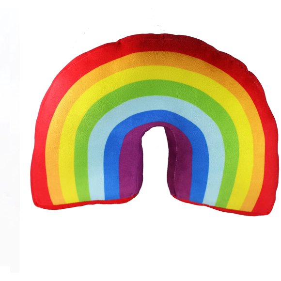 Jinsinto Rainbow Pillow for Girls Kids Bed Decoration Cushion Arch Shaped Stuffed Plush Sofa Chairs Throw Pillows