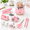 Pink giftbox, variant on Black Office Supplies With Pencil Holder Desk Accessories 11pcs