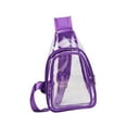 thumbnail image 4 of EHJRE Clear Bag , Pocket Chest Daypack, PVC Crossbody Shoulder Backpack Waist Belt Bag Violet, 4 of 9