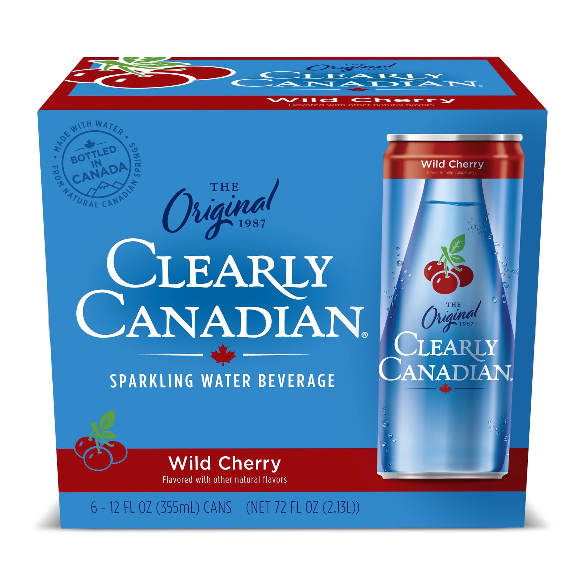 Clearly Canadian Wild Cherry, 6 Pack Cans