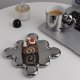 thumbnail image 5 of Taza y platillo de de cerámica, vajilla nórdica de 8,5 para parejas, taza de té creativa, taza de para té, leche, , Latte Plata BLESIY taza de café, 5 of 8