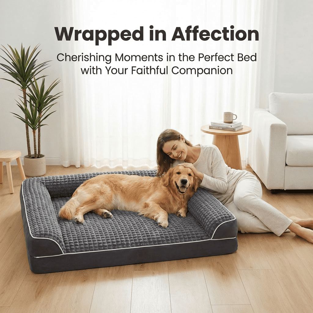 WNPETHOME Dog Beds for Large Dogs, Orthopedic Dog Bed for Medium Large Dogs,Big Waterproof Couch Dog Pet Bed with Removable Washable Cover