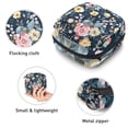 thumbnail image 3 of Sanitary Napkin Storage Bag, Yellow Pin k Flowers Floral Pattern Portable Menstrual Pad Bag for Teen Girls Store Panty Liners Tampons Sanitary Pads for Women Ladies, 3 of 6
