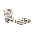 thumbnail image 4 of Kate and Laurel Nevala Decorative 5x7 Picture Frame and Tabletop Tray, Set of 2, Antique Brass, Vintage Decor Set Including Photo Frame and Decor Tray, 4 of 11