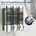 thumbnail image 4 of Shampoo and Conditioner Dispenser CZQ Shower Soap Dispenser 3 Chamber No Drill Wall-Mounted Shampoo Dispenser for Shower Wall Mounted Shower Dispenser for Bathroom Hotel Large Capacity, 4 of 8