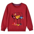 thumbnail image 3 of Meresysid Sweatshirts For Boys Girls Toddler Kids Long Sleeve Casual Crew Neck Jumper Tops Active Funny Loose Fit Comfy Soft Long Sweatshirt Red, 3 of 5