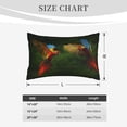 thumbnail image 6 of Naloa Hybrid Parrot in the Forest Pillowcase, Throw Pillowcase, Wrinkle-Free, Stain-Resistant with Hidden Zipper for Bedroom Sofa - 16"x24", 6 of 9