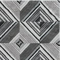 thumbnail image 2 of 8' Grey Mocha Machine Woven Geometric Illusion Indoor Runner Rug, 2 of 4