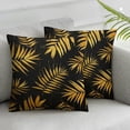 thumbnail image 3 of Acheng Palm Leaves with Lush Branches and Leaves Tropical Jungle Palm Leaves Short Plush Pillowcase Set of 2 White, 3 of 7