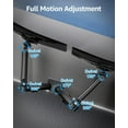 thumbnail image 6 of Dual Monitor Arm for 17-32 Inch Computer Screens, 22 lbs per Arm, Full Motion Monitor Desk Mounts for 2 Monitors, Gas Spring Desk Mount, 6 of 6