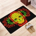 thumbnail image 3 of XMXY Area Rugs Doormat Outdoor Entrance, Skull Brain Rose Pattern Facecloth Non-slip Floor Mat Rug for Living Room Kitchen Sink Area Indoor,72"x48", 3 of 9