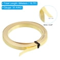 thumbnail image 2 of Uxcell 1 Roll Wire Flat Copper Jewelry Wire Wide Bendable Beading Wire for Furniture 30 Ga 19.7 Feet x 6mm Brass, 2 of 5