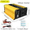 thumbnail image 6 of Yucurem 3000W Car Inverter Dual USB Power Converter 3000W (Yellow 12V to 110V), 6 of 8