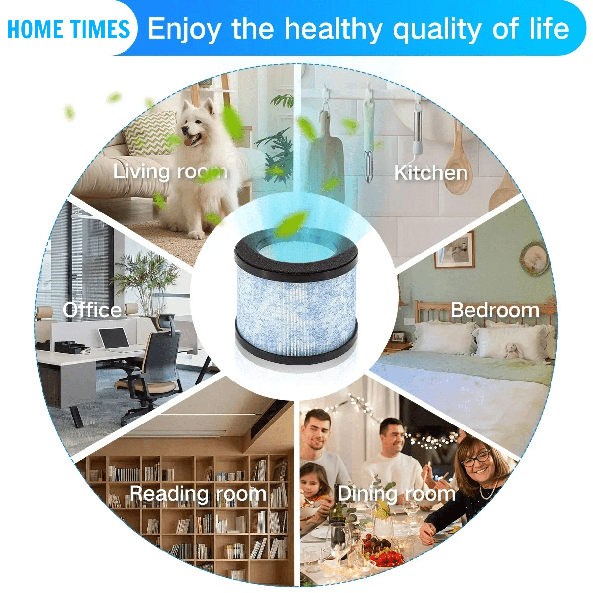 2 Pack C102 Filters Compatible with Miko Ibuki and Ibuki+ Air Purifiers, H13 True HEPA Filter Replacement, Blue