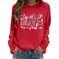 thumbnail image 5 of Qetyuw Womens Valentine Sweatshirt Cute Leopard Love Heart Print Sweatshirts Casual Crew Neck Long Sleeve Pullover Tops, 5 of 9