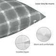 thumbnail image 5 of YFYANG Square Decorative Throw Pillow Case (Without Pillow Insert), Grey Abstract Watercolor Plaid Bedroom Sofa Car Cushion Cover, 24"x24", 5 of 9