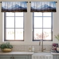 thumbnail image 4 of LALILO Kitchen Curtain Valance Snowy Hills Rain Scotland Rod Pocket Window Curtain 52"x 18" Set of 2, 4 of 7
