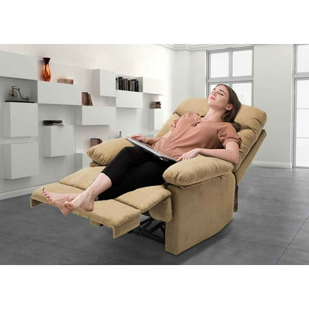 Massage Recliner Chair, Microfiber Ergonomic Lounge Living Room Sofa with Heated Control,