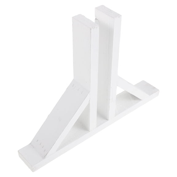 OUNONA Natural Wood Garden Fence Base Bracket, Yard Fence Panel Holder for Easy Installation and Support
