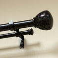 thumbnail image 3 of Lumino 1" and 5/8" Oil Rubbed Bronze Ember Knob Adjustable Double Curtain Rod Set, 42"-120", 3 of 5