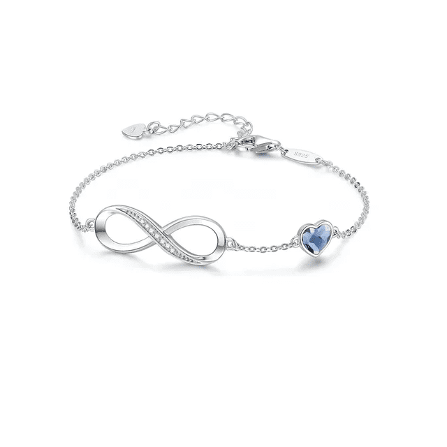 Pulsera Corazón Entrelazado Dama Mujer Plata Cobre Xtellar Plateado