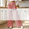 thumbnail image 3 of Sunnin Striped Drawstring Waist Pants with Pockets Straight Leg Relaxed Fit Casual Wear, 3 of 7