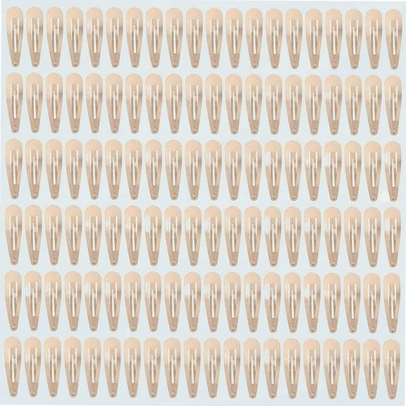 120 Pack Solid Plain Gold 5cm/2" Craft DIY Naked Snap Metal Hair Clips Barrettes for Women Baby Girls Toddlers Kids Hair Accessories Bulk (Gold)