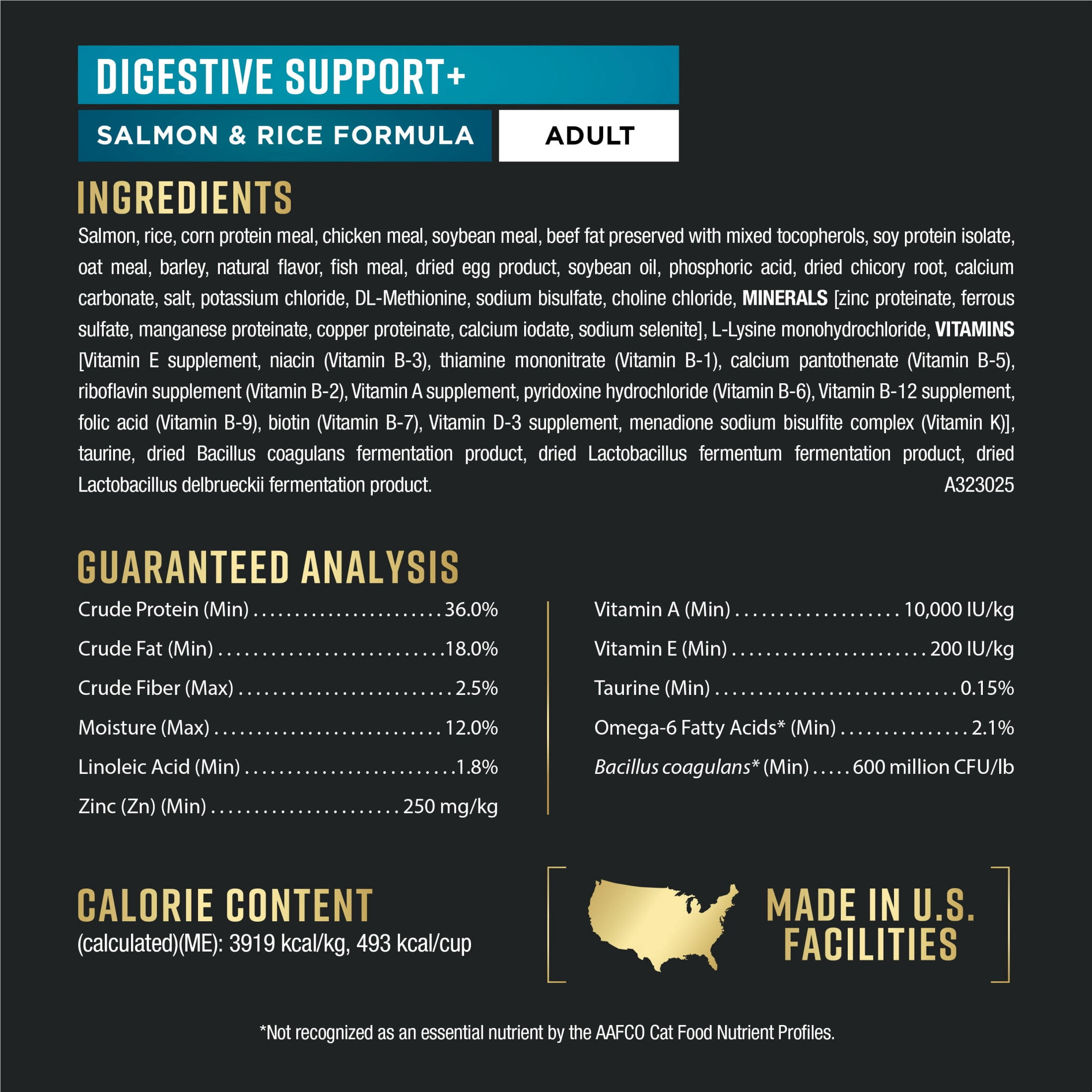 Purina Pro Plan AdvantEDGE Digestive Support Plus Adult Salmon and Rice Formula Dry Cat Food, 5 lb.