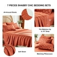 thumbnail image 4 of Flymme Burnt Orange Comforter Set Queen Size 7 Pieces Bed in a Bag Shabby Chic Bedding Farmhouse Soft Microfiber Boho Bed Set for All Season, 4 of 8
