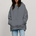 thumbnail image 2 of Ltctricy Women's Oversized Hoodies Fall Winter Long Sleeve Hooded Sweatshirts Casual Loose Pullover Tops with Pocket(Dark Gray,Large), 2 of 5