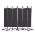 thumbnail image 2 of DEELLEEO 5.74FT black 40-fold top with shape 160g polyester cloth plastic feet carbon steel frame foldable screen, 2 of 5