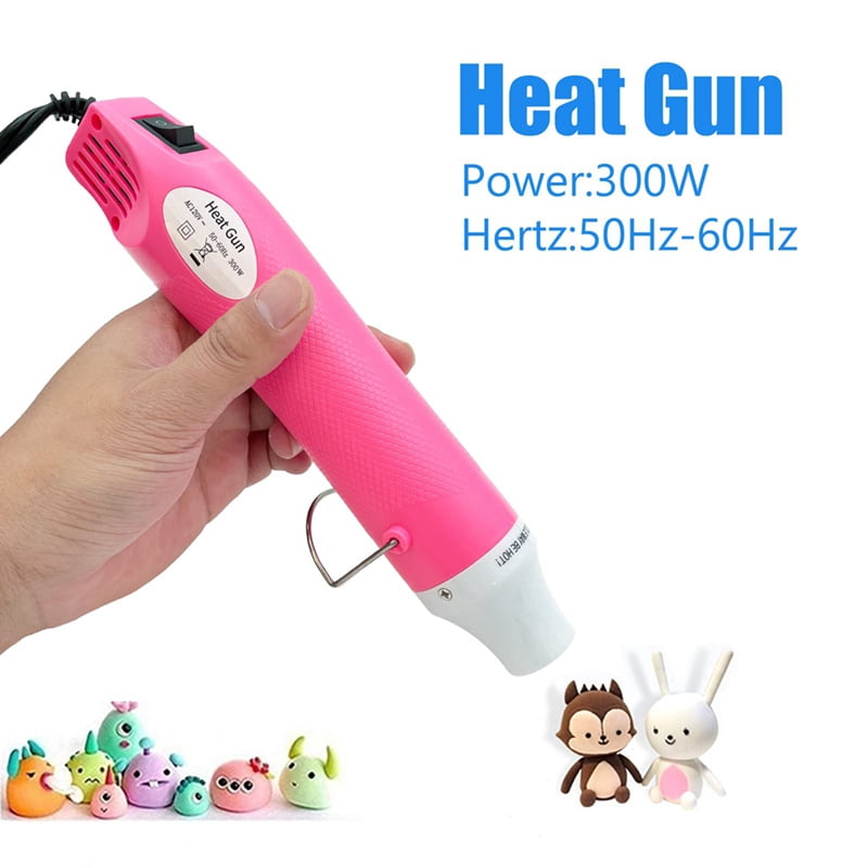 5X Portable Hot Air Machine Mini Hot Air Machine Hot Air Machine for Embossing Shrink Wrapping Drying Paint US Plug Pink