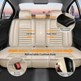 thumbnail image 2 of JIAMAOXIN Car Seat Covers Full Set with Waterproof Leather Car Seat Protectors Covers Automotive Vehicle Cushion Cover Universal Fit for Hyundai Ioniq 2017-2023 (Beige), 2 of 5