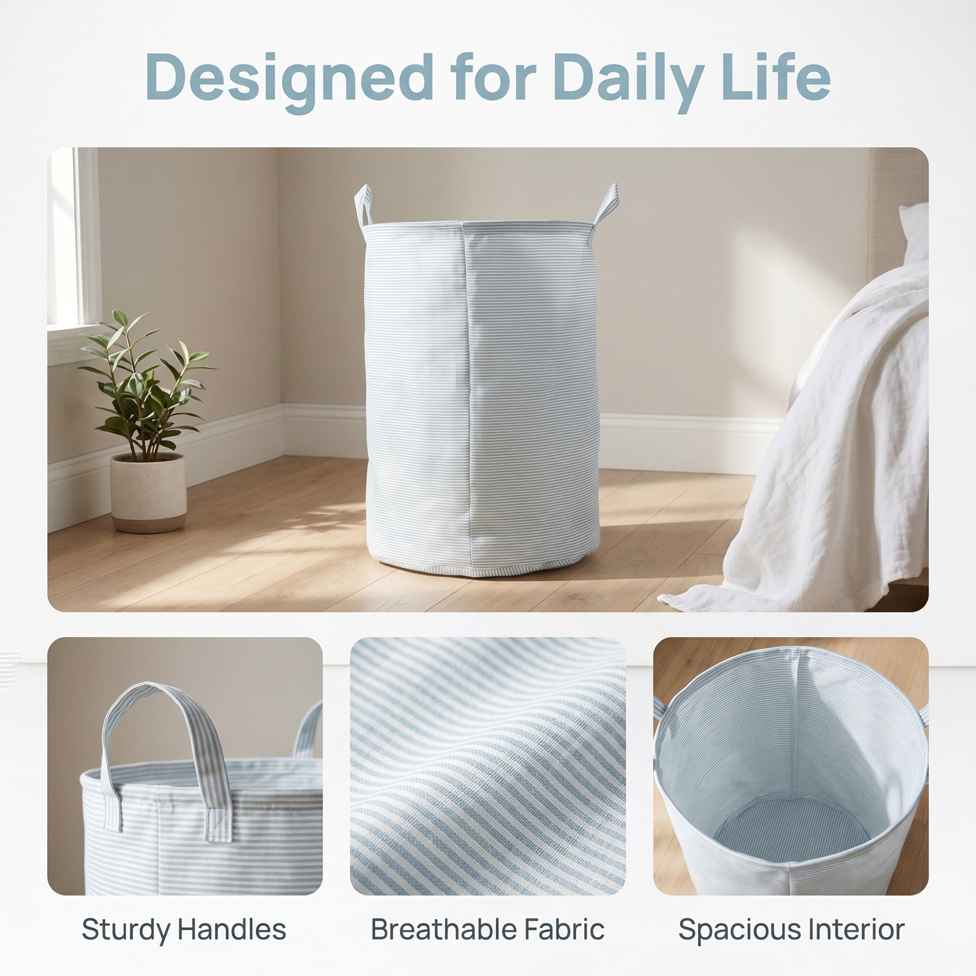 Unique Bargains Collapsible Non-Woven Fabric Hamper with Handles Green 15.7" x 11.8"