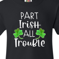 thumbnail image 4 of Inktastic Part Irish All Trouble St. Patrick's Day with Green Clovers Youth T-Shirt, 4 of 5