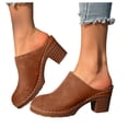 thumbnail image 5 of YLYL Womens Platform Clogs Chunky High Heel Round Toe Slip on Fashion Casual Mules Shoes, 5 of 9