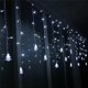 thumbnail image 3 of Guirnalda de luces LED con forma de copo de nieve para cortina, luces de ventana con memoria enchufables y 8 modos para guirnaldas de cortina navideñas, luces de hadas con forma de carámbano, 3 of 5
