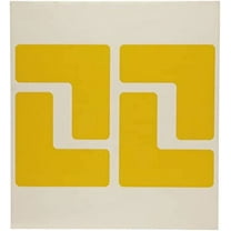 Brady Floor Tape,Yellow,3 inx8 in,L,PK20 104445