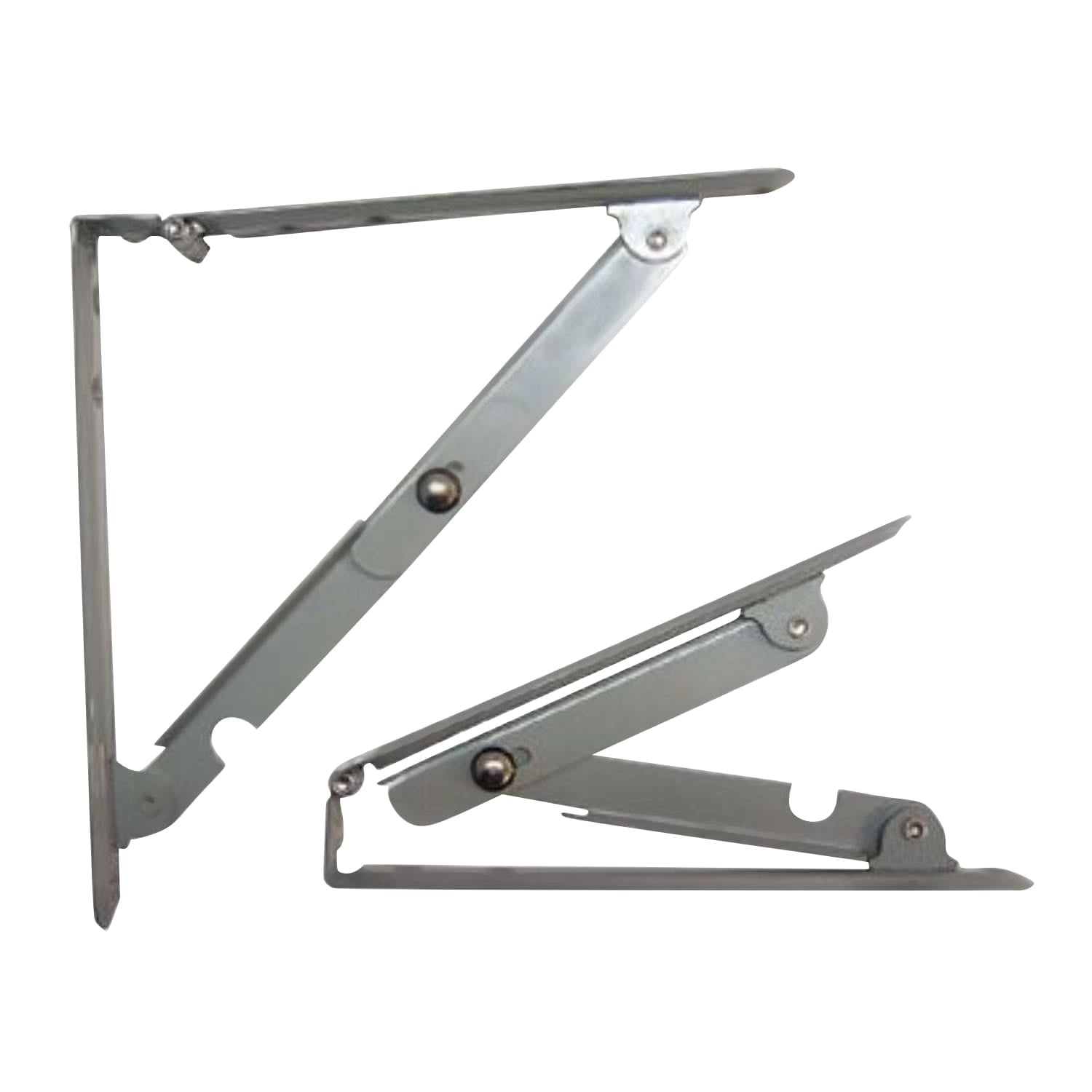 Rok Hardware Folding Shelf Bracket, 16" x 16", Medium Duty, Gray